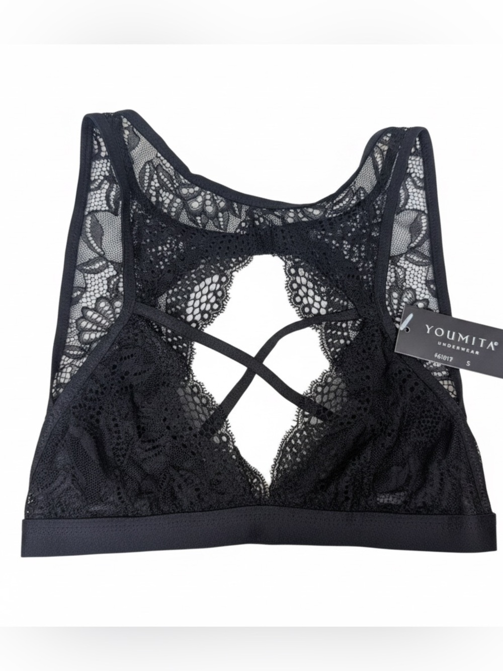 Black Lace Bralette Set — Sizes S & M (2 Pieces)